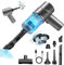 Handheld Vacuum Cleaner Powerful Car Vacuum Cordless Cleaner 4 in 1 Mini Car Vacuum Rechargeable Air Blower Cleaner with Extension Brush and Nozzles for Car,Office,Home with Washable HEPA Filter Grey