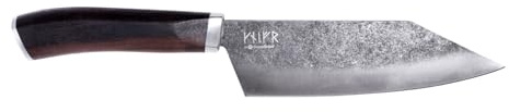 Crushgrind VIKING Shield Maidens Utillity Messer 17 cm | Küchenmesser aus Edelstahl mit Holzgriff | Zum Schneiden, Zerkleinern & Hacken | Kochmesser für Gemüse, Obst, Fisch & Fleisch | Schneidemesser