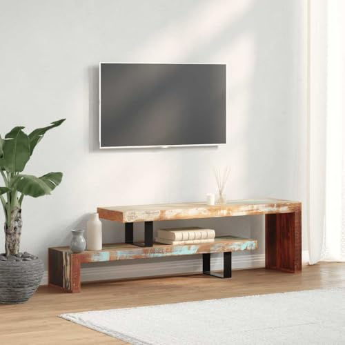 WSJHUHK Meubles, centres de divertissement et supports TV, meuble TV en bois massif recyclé