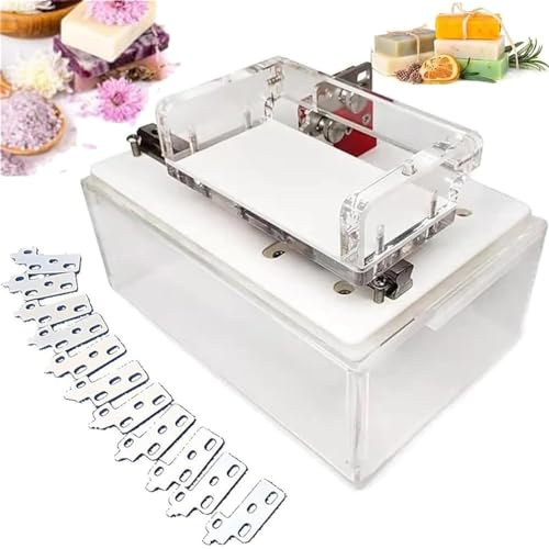 XNXYSMKJ DIY Handmade Soap Trimmer,Square/Round Cold Soap Chamfer,Adjustable Depth Knives,w/12 Pcs Modeling Knife,Can Create About 20 Shapes