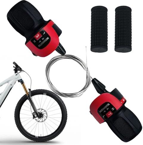 Fenayuu 3X7-Gang Schalthebel,1 Paar Fahrrad 21-Gang Drehgriffschalter | Rutschfeste Ersatzteile für Erwachsene Fahrradtraining Trail Fitness Touring Mechaniker Straße Garage