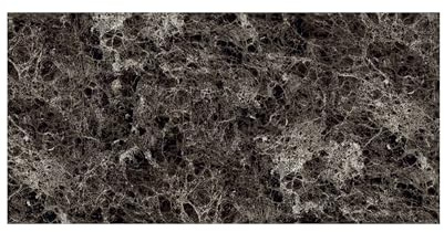 IZODEKOR Deckenhohe Wandverkleidung Marmoroptik-Granitoptik - 1 Stück, 244x122cm - 3D-Wandpaneele im Marmordesign, Alternative zu Badfliese, Badezimmer Küche Marmor, Stein-Dekor | Emperador Dark