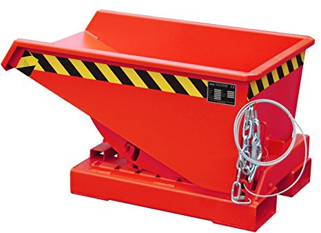 Kippbehälter Typ EXPO® EXPO 150, lackiert, RAL 3000 Feuerrot