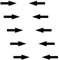 10 Aufkleber Tattoo Pfeil 5cm schwarz schmal Deko Folie Klebefolie Fluss Lauf Richtung Abschlepphaken