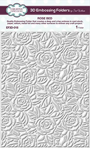 Creative Expressions 3D Embossing Folder-Rose Bed, 14.6 x 19 cm