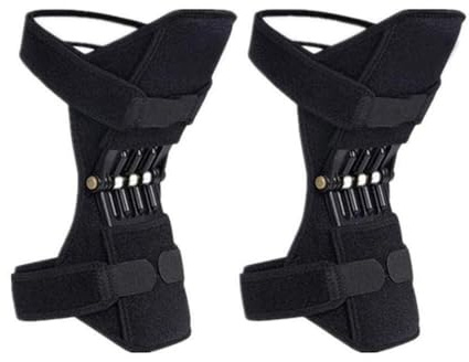 Attelle Genou, Exosquelette Genoux, Coussinets avec Force de Ressort Puissante pour la RandonnéE Sportive Escalade EntraîNement Squat RéDuit La Douleur