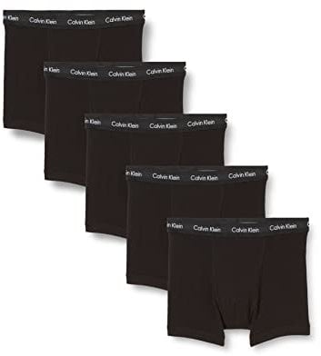 Calvin Klein Uomo Pantaloncini Boxer Confezione da 5 Trunks Intimo, Nero (Black W. Black WB), M