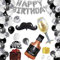 HIQE-FL Geburtstagsdeko Mann,Party Balloons Boy,Party Deko set,Schwarz Gold Geburtstagsparty set Jungen,Deko Geburtstag Mann