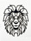 Löwe 50 cm Wanddeko Löwe Deko Wanddekoration Lion Wooden Wall Decoration Lion Wall Art Geometrische Ornamente Minimalistische Wandkunst Hängende Dekoration