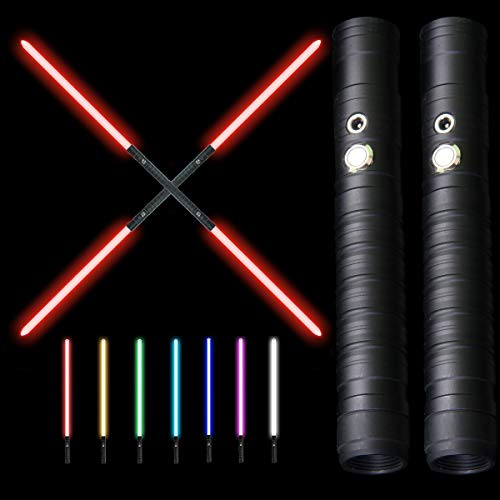 CGLQX Sable de luz Dueling Mango de Metal, Espada láser Recargable por USB, 8 Modos de Color claros y Efectos de Sonido de Combate de Alta simulación, para Adultos y niños