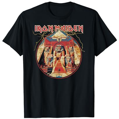 Iron Maiden - Powerslave Lightning Circle T-Shirt