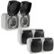 ChiliTec Aufputzsteckdose 3er Pack Feuchtraum-Steckdose 2-Fach - Doppel-Steckdose IP44 Aussen-Steckdose 250V 16A Klappdeckel vorverdrahtet Grau Anthrazit