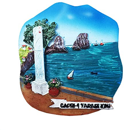 Kühlschrankmagnet, Motiv: Insel Capri, Neapel, Italien, Reise-Souvenir, Geschenk, Kühlschrankmagnet, Magnetaufkleber, Basteln