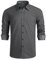 HISDERN Herren Hemd Langarm Regular Fit Klassisch Hemden Formelle Businesshemden Freizeithemd mit Taschen Grau XL