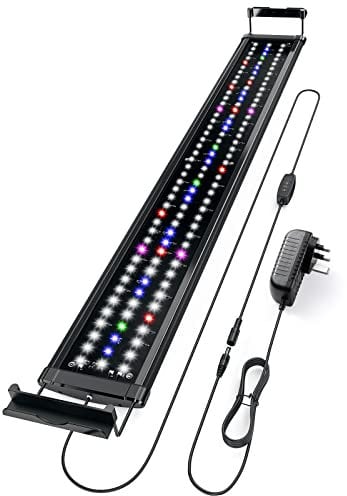 Tccabc LED Aquarium Light with Extendable Brackets for 90-120cm Tank, Fish Tank Light Led,Aquarium Lamp for Freshwater/Marine Fishe & Aquatic Plants, Dimmer-Timer, Full Colour LED Lamp 20W