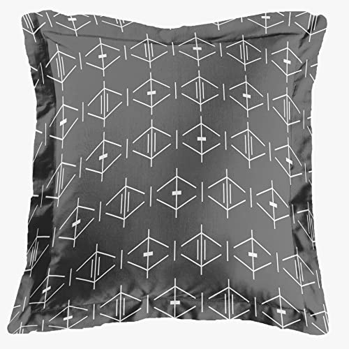 douceur d'intérieur, Aristide Kopfkissenbezug, flach, 63 x 63 cm, Anthrazit, 100% Baumwolle, Aristide