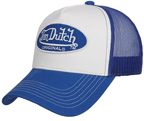 Von Dutch Twotone Boston Trucker Cap Basecap Baseballcap Truckercap Meshcap (One Size - weiß-blau)
