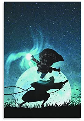 JKSD Anime-Poster Minato vs Obito Poster Poster Dekorative Malerei Leinwand Wandposter und Kunstbild Druck Modern Familie Schlafzimmer Dekor Poster 60 x 90 cm