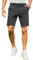 Elegancity Kurze Hosen Herren Golf Hose Kurz Sommer Chino Shorts Passform Freizeithose Männer Cargohose Mit Gürtel Grau, XL