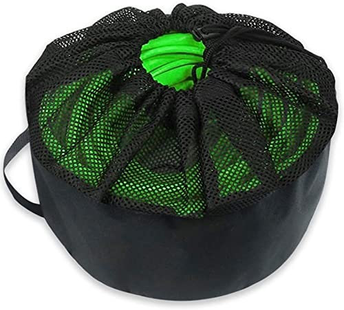 Sac de rangement à fermeture éclair pour tuyau d'arrosage, sac d'équipement à fermeture éclair pour accessoires de jardin, tous les câbles et rallonges 40 x 31 cm, Noir