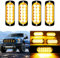 DREAMIZER Auto Warnleuchte, 4PCS 12 LEDs Notfall-Stroboskop Blinklichter, 12V/24V Warnlicht Strobe Beacon Light Mit 18 Blinkmodi Für LKW Traktor Baggerlader Gabelstapler ATV UTV Pickup LKW Fahrzeuge
