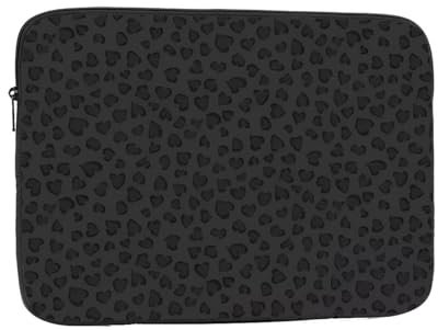 Black Leopard Pattern print Laptop Case Waterproof Shock Resistant Laptop Protector Computer Sleeve Cover For Office Work 15 inch