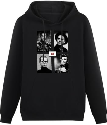 De&Peche M&Ode Band Poster Printed Men Hoody Mens Funny Unisex Sweatshirts Graphic Print Hooded Black Sweater S