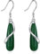 POPLYKE Teardrop Jade Dangle Ohrringe für Damen 925 Sterling Silber Jade Ohrringe Infinity Spiral Schmuck Geschenke für sie