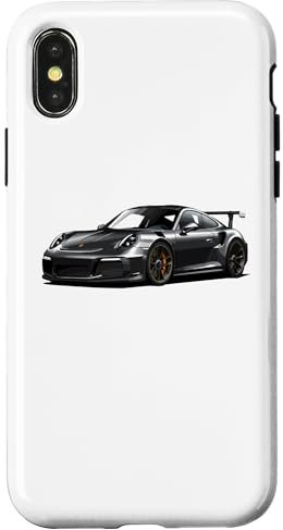 Hülle für iPhone X/XS JDM Japan Seitenansicht Schwarz GT3 RS Grafik Japanisches Drift Car