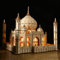 3D-Holz-Puzzle-Modellbausätze für Erwachsene, Taj Mahal Holzmodell mit LED-Licht zur Selbstmontage, mechanisches Konstruktions-Bastelset, Handwerk, Gehirn-Teaser, Spiel, Hobbys, Spielzeug,