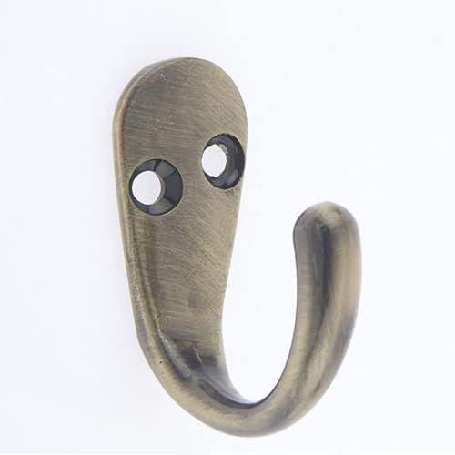 Aretro Hooks Hangers Single Robe Hook, Antique Brass Coat Hook, Back of Door Wall Hanger