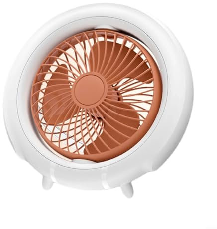 CWOQOCW Desk Fan Fan Multifunctional Desktop Small Fan Night Light Ceiling Fan(orange)