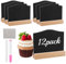 12 Stück Klein Kreidetafel, Mini Tafel Set mit Holzbasen, Stifte, Tuch, Kleine Tafeln zum Beschriften für Buffet Schilder, Doppelseitige Buffet Schilder Preisschilder für Hochzeit, Geburtstag