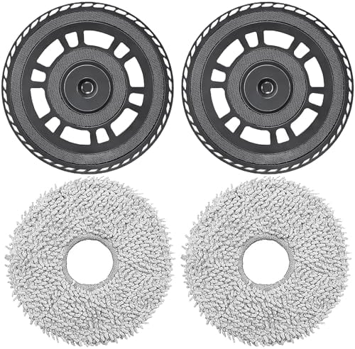 DianSung Mop Cloths with Replacement Holder Accessories for Dreame L10s Pro Ultra Heat, X40 Ultra, X40 Master, L40 Ultra, L20 Ultra Robot Vacuum Cleaner Mop Plates Replacement Parts