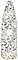 M Maxima Standard Ironing Board Replacement Cover and Pad for Boards 14” Wide x 53” Long (Winter)
