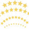JJUNW 35 piezas de decoración para cupcakes de estrella dorada, púas para cupcakes de estrella centelleante, suministros de decoración de tartas de fiesta de cumpleaños, tamaño mixto, estrellas