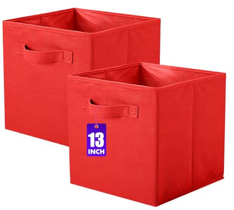 powerking Cube Storage Boxes, Foldable Fabric Storage Bins And Cloth Storage Organizer Drawer For Shelves, Closet And Toys Storage, 33 X 33 X 33 CM