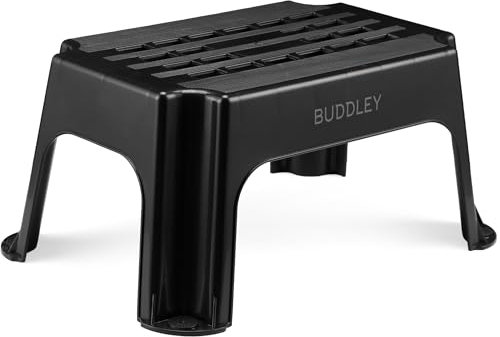 BUDDLEY Step Step (XL) – Taburete – Escalón para adultos – Niños – Escalón plegable – Baño – Camping – Caravana – Peso de 150 kg – Extra estable – Extra Grande
