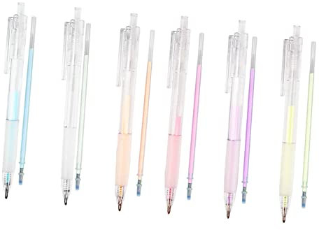 6 Pcs Dot Glue Pen with 6 Refills Professional Press Pen for Scrapbooking