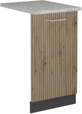 Vicco Tapa del lavavajillas R-Line, Roble Artesanal, 45 cm, ET Mármol