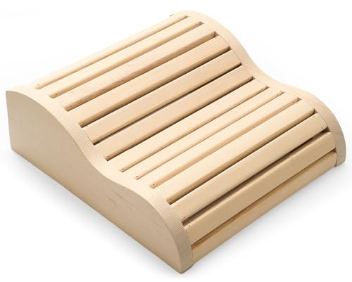 Geelin Hemlock Sauna-Kopfstützkissen, handgefertigt, Holz, ergonomisches Nackenstützkissen, wiederverwendbar, bequem, für Outdoor-Sauna, Raumzubehör, für Damen und Herren, 101,6 x 76,2 x 30,5 cm