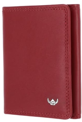 Golden Head Leder Kartenetui Polo RFID Protect Minischeintasche 1012 Rot dunkelrot