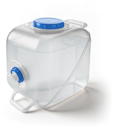 20L Collapsible Water Container with Tap, BPA-Free Water Storage Jug | Food Grade, Heavy-Duty, Portable Water Carrier with Handle for Camping Hiking Traveling Picnic Outdoor & Emergency