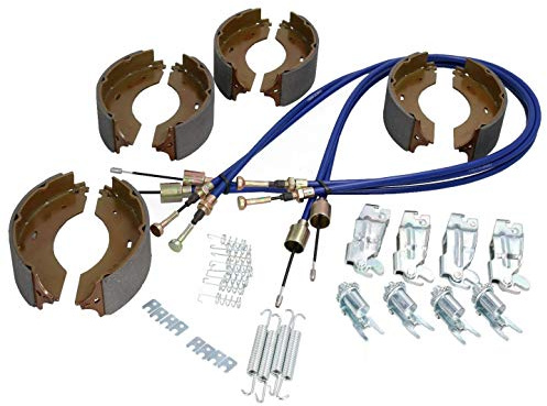 AB Tools Brake Shoe & Cable Full Kit for Indespension Plant Trailer AD2500 AD2800 AD2850