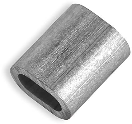 HEAVYTOOL Pressklemmen 4mm Aluminium für Drahtseil 4mm (20 Stück) nach DIN EN 13411-3 (DIN 3093) Presshülsen Alu Klemme Stahlseil Draht Seilverbinder Pressklemme