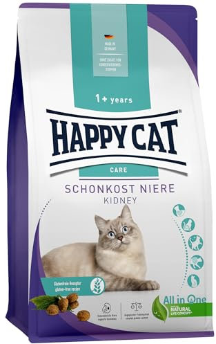 Happy Cat 70606 - Sensitive Schonkost Niere - nierenschonendes Katzen-Trockenfutter mit Geflügel - 300 g Inhalt