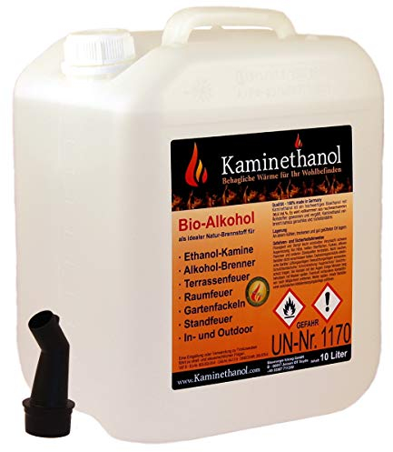 30 L Bioethanol 96,6% Ethanol 30 Liter Bio Alkohol 10 L Kanister Kamin Ausgießer