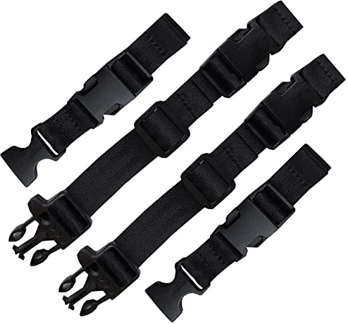 HDHYK 2 pack Nylon Universal Backpack Chest Strap-3/4 Inch Webbing Chest Belt-AdjustableBackpack Sternum Strap (Black)
