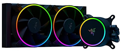 Razer Hanbo RGB All-In-One Liquid Cooler: Ultimate AIO Design - Quiet, Powerful RGB Fans - Silent, Efficient Liquid Cooling - 240MM, Black