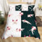 feelingyou Süßer Axolotl Bettbezug, Rosa Fisch Wildtier Bettbezug für Mädchen Teens Dekoratives Schlafzimmer, Paar Stil Weißer Polyester Bettbezug mit 1 Kissenbezügen, 155×220 cm
